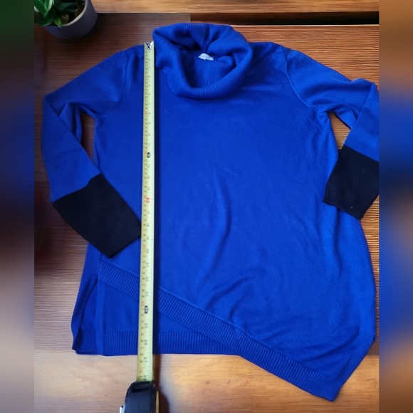 3/$40 Sale! 89th + Madison Asymmetrical Cowl Neck Lightweight Sweater - Picture 5 of 8